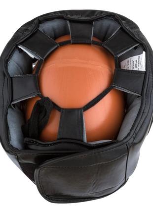 Боксерський шолом тренувальний powerplay 3067 з бампером pu + amara чорний xl5 фото
