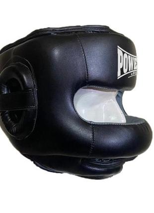 Боксерський шолом тренувальний powerplay 3067 з бампером pu + amara чорний xl2 фото