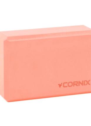 Блок для йоги cornix eva 22.8 x 15.2 x 7.6 см xr-0104 orange