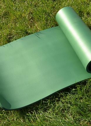 Килимок для йоги та фітнесу powerplay 4151 nbr performance mat зелений (183x61x1.5)9 фото