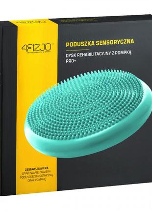 Балансировочная подушка-диск 4fizjo pro+ 33 см (сенсомоторная) массажная 4fj0313 mint3 фото