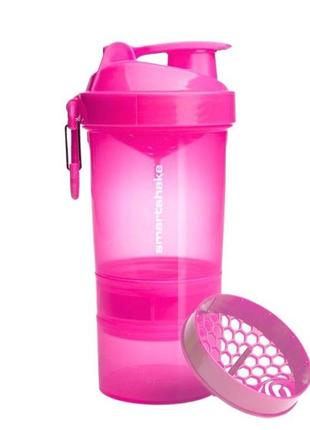 Шейкер спортивний smartshake original2go 600ml neon pink (original)