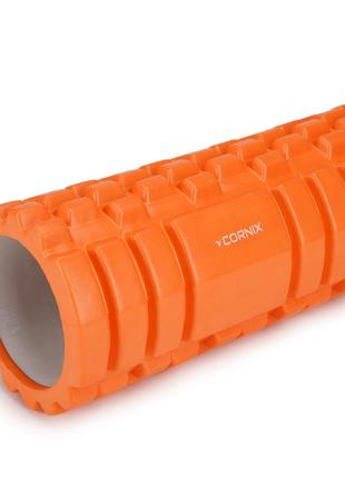 Массажный ролик cornix eva 45 x 14 см (валик, роллер) xr-0041 orange2 фото
