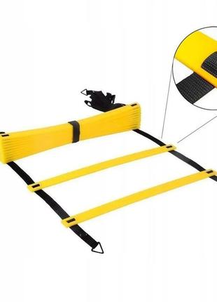 Координаційні сходи для тренування швидкості power system ps-4087 agility speed ladder black/yellow4 фото