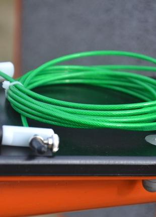 Скакалка швидкісна powerplay 4202 ultra speed rope зелена (2,9m.)8 фото