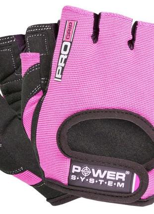 Рукавички для фітнесу power system ps-2250 pro grip жіночі pink s