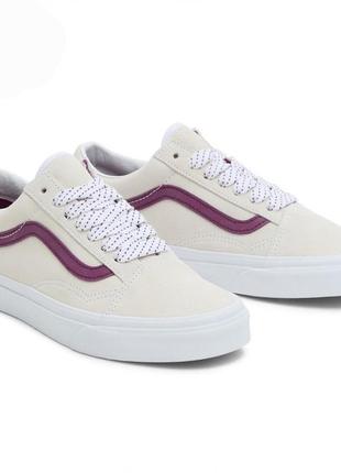 Кеды женские vans old skool trainers in off white 36 размер из замши белый