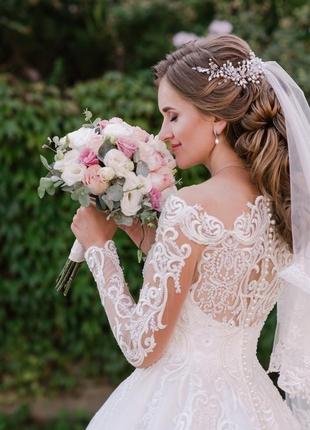 Свадебное украшение для волос, украшение для невесты, свадебная веточка, свадебная диадема2 фото