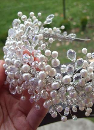 Свадебная диадема для невесты, диадема для невесты, свадебное украшение для волос