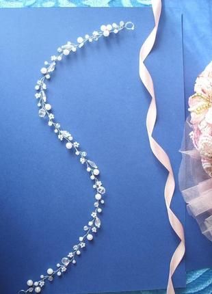 Свадебный ободок для волос, свадебная веточка для волос, украшения для невесты4 фото