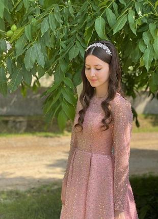 Весільна гілочка в зачіску, прикраса в зачіску на випускний, прикраса в волосся