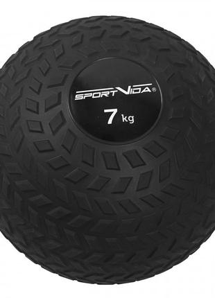 Слембол (медичний м'яч) для кросфіту sportvida slam ball 7 кг sv-hk0349 black