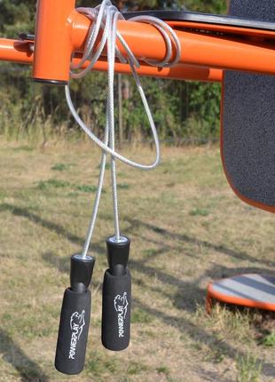 Скакалка швидкісна з підшипниками powerplay 4209 sport jump rope чорна (3m.)5 фото