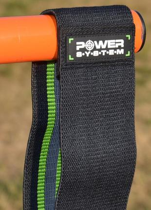 Тканева гумка для фітнесу та спорту power system ps-4092 booty band lvl 2 black/green (d_80 см. навантаження9 фото