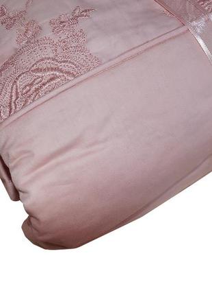 Покривало на двоспальне ліжко roze pudra2 фото