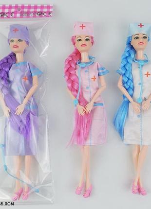 Кукла типу барбі арт. 11063 3 види, медсестра пакет 12*4*35см 11063  ish