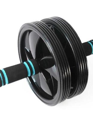 Колесо для преса u-powex ab wheel with mat (d18.5cm.) black8 фото