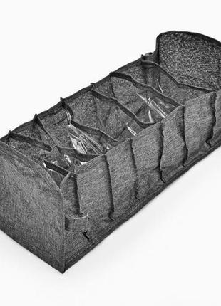 Коробка-органайзер для хранения белья 7отд 35*15*11см 3515117j-grey  ish