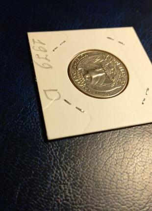 Монета сша ¼ долара, 1979 року, чверть долара (вашингтон),"d" - денвер6 фото