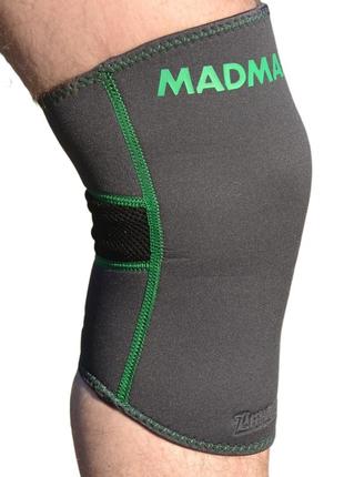 Наколінник madmax mfa-294 zahoprene knee support dark grey/green (1шт.) l3 фото