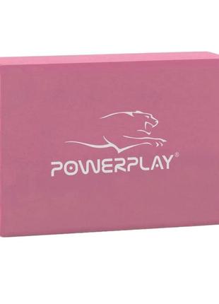 Блок для йоги powerplay 4006 yoga brick рожевий