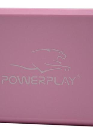 Блок для йоги powerplay 4006 yoga brick рожевий2 фото