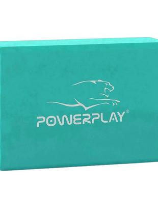 Блок для йоги powerplay 4006 yoga brick м'ятний