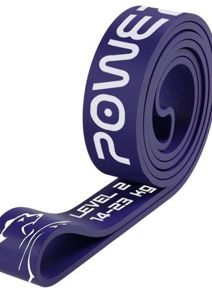 Еспандер-петля (гумка для фітнесу і кроссфіту) powerplay 4115 power band фіолетова (14-23kg)1 фото