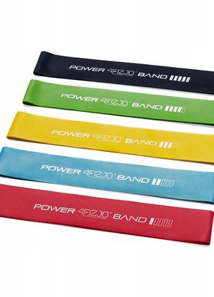 Резинки для фитнеса 4fizjo mini power band набор 5 шт 1-20 кг 4fj11106 фото