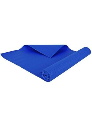 Килимок для йоги та фітнесу power system ps-4014 pvc fitness-yoga mat blue (173x61x0.6)5 фото