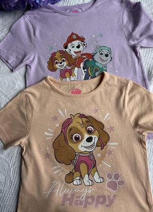 Комплект футболок "щенячий патруль" 3-4 роки2 фото
