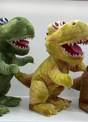 Мягкая интерактивная игрушка k15002   динозавр, англ музыка, повтор голоса, 3 цвета 28*25 см k15002  ish