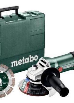 Болгарка metabo w 850-125 set (603608510)