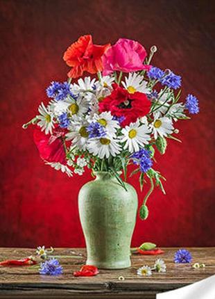 Алмазная мозаика на подрамнике яркий букет 30х40 см (gm86867)