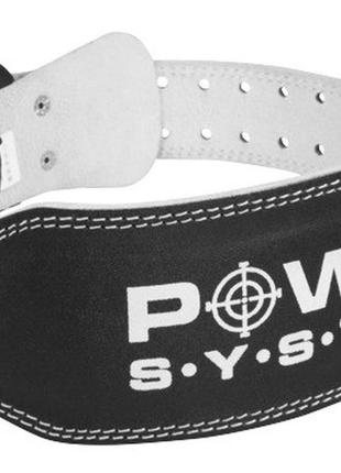 Пояс для важкої атлетики power system ps-3250 power basic шкіряний black l1 фото