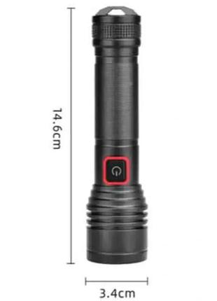 Тактичний ручний ліхтар x-balog bl-p02-p50 з заряджанням usb5 фото