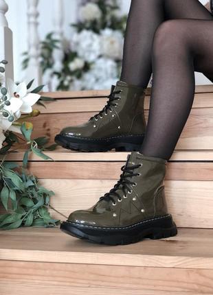 🍁alexander mcqueen tread slick boots🍁женские ботинки александр маквин2 фото