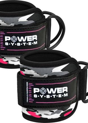 Манжети на щиколотку power system ps-3470 ankle strap camo pink/black2 фото