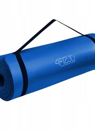 Килимок (мат) спортивний 4fizjo nbr 180 x 60 x 1.5 см для йоги та фітнесу 4fj0369 navy blue5 фото