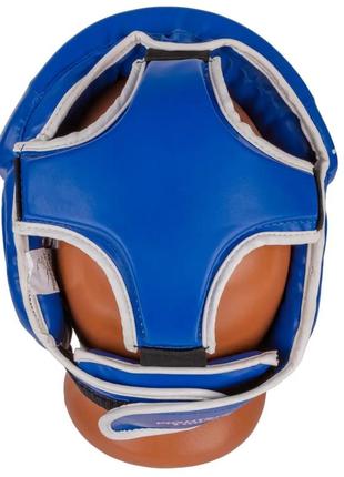 Боксерський шолом тренувальний powerplay 3100 pu синій xl6 фото