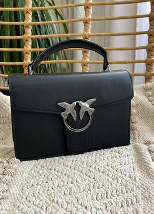 Женская сумка черного цвета из эко-кожи2 фото