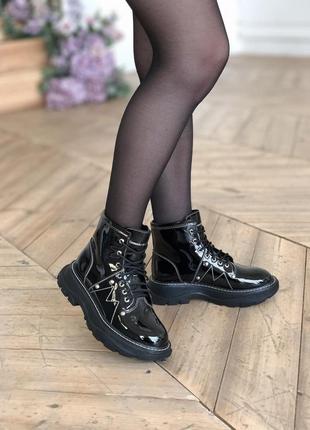 😍🍁alexander mcqueen tread slick boots black🍁😍женские ботинки маквины, александр маквин