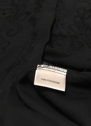 Чорна блуза з вишивкою4 фото