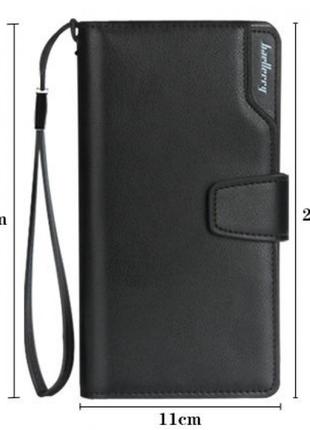 Мужской кошелек клатч портмоне барсетка baellerry business s1063 чёрный5 фото