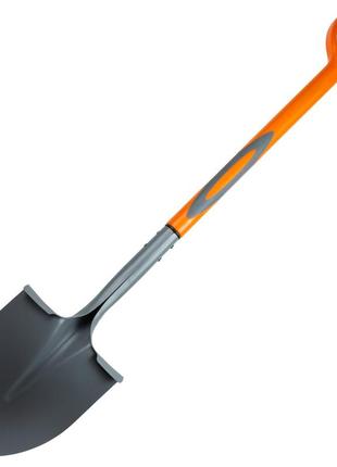 Лопата штикова з пластиковою ручкою 295×220×1050 мм 1.9 кг (американка)