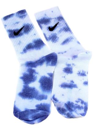 Чоловічі шкарпетки nike tie-dye 41-45 color високі кольорові носки найк тай дай2 фото