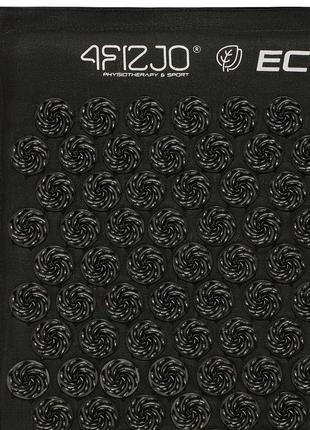 Килимок акупунктурний з подушкою 4fizjo eco mat аплікатор кузнєцова 68 x 42 см 4fj0208 black/black4 фото