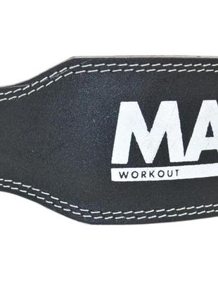 Пояс для важкої атлетики madmax mfb-244 sandwich шкіряний black m4 фото