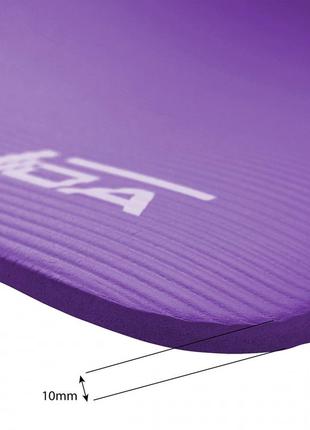 Коврик (мат) для йоги и фитнеса sportvida nbr 1 см sv-hk0068 violet4 фото