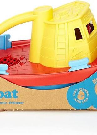Еко іграшка човен-буксир my first tug boat, green toys tug01r4 фото